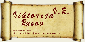 Viktorija Rusov vizit kartica